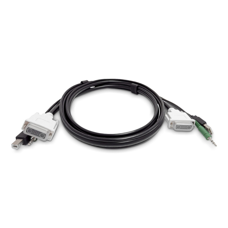 6ft 1.8m DVI KVM Cable USB 2.0 TAA