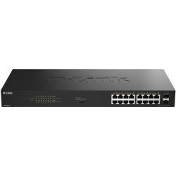 DGS-1018P/E - D-link Switch PoE 16XGE + 2XSFP Unmanaged | APLIUM