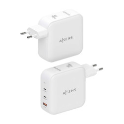 Cargador de Pared GaN Aisens ASCH-140W3P030-W/ 2xUSB Tipo-C/ | APLIUM