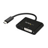USB-C to DVI Adapter with USB PD Black
