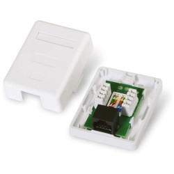 Roseta Surface RJ45 CAT.6 Utp 1 Toma White | APLIUM