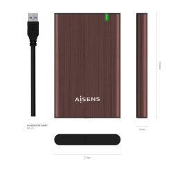 Caja Externa para Disco Duro de 2.5" Aisens ASE-2525BWN/ USB | APLIUM
