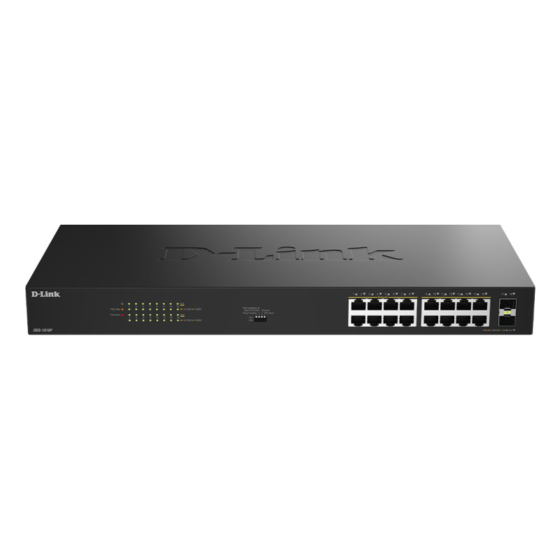 16 Ports GE PoE 30W+2 Ports SFP Unman