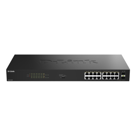 16 Ports GE PoE 30W+2 Ports SFP Unman