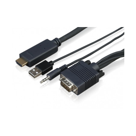 1m VGA to HDMI cable converter w USB pwr