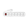 Power strip 6 outlets 5m White