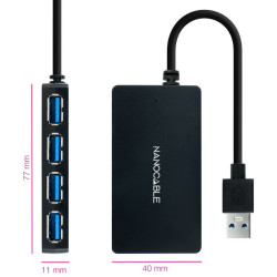 Hub USB 3.0 Nanocable 10.16.4403/ 4xUSB | APLIUM