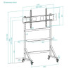 Soporte de Suelo Ajustable con Ruedas TooQ FS20105M-B para T | APLIUM