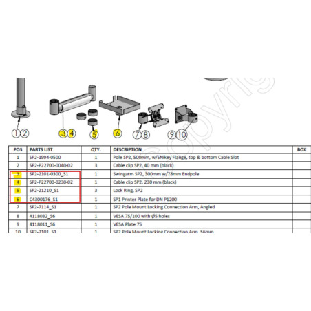 KIT: Swingarm AP2,Cable Clip