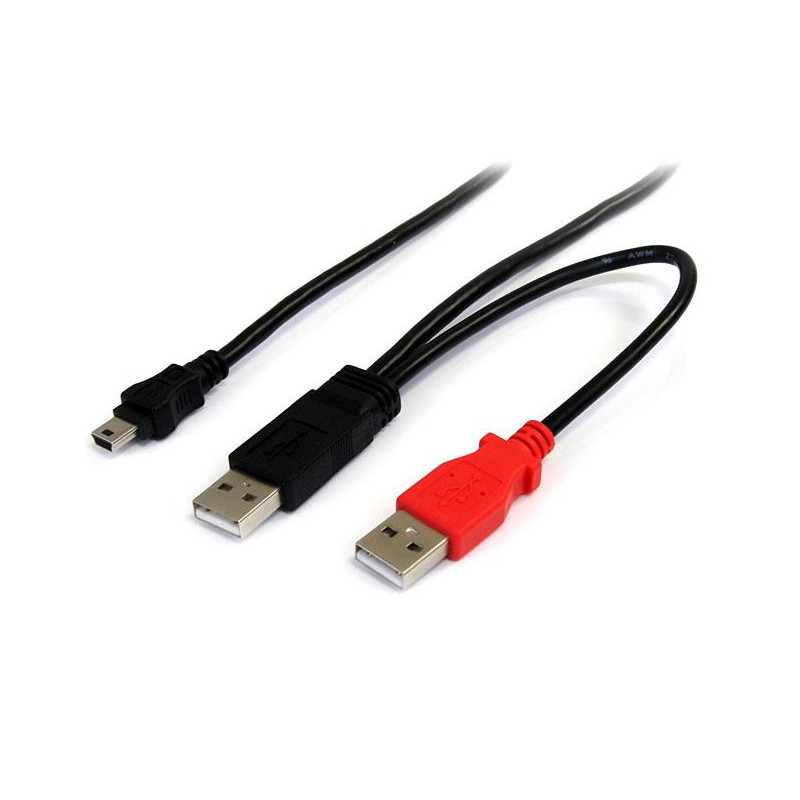 3 ft USB Y Cable for External Hard Drive