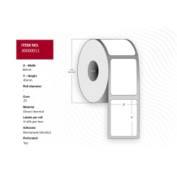Label 56x45 - Core 25. White. | APLIUM