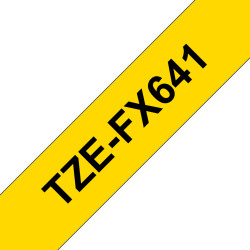 Tape/18mm black on yellow f P-Touch