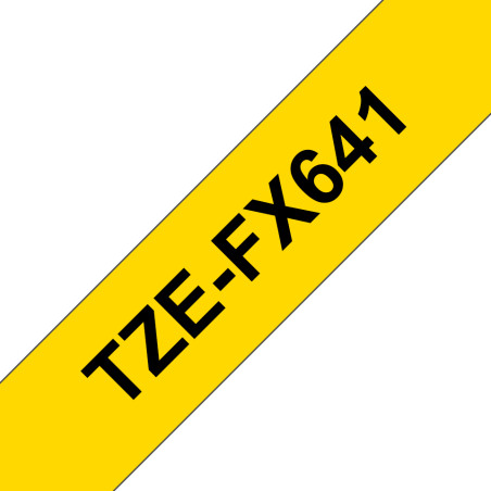 Tape/18mm black on yellow f P-Touch