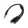 Slim Stereo Y Cable 3.5 to 2x 3.5mm