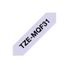 Tape/TZEMQF31 12MM BLCK ON PURPL PASTEL