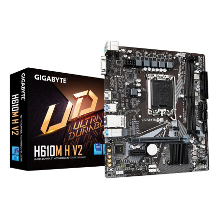 Placa Base Gigabyte H610M H V2 Socket 1700/ DDR5/ PCIe 4.0/ Micro ATX