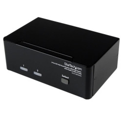 2 Port DVI VGA Dual Monitor KVM Switch