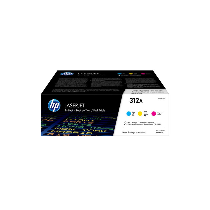 Tóner Original HP nº312A Multipack/ Cian/ Magenta/ Amarillo