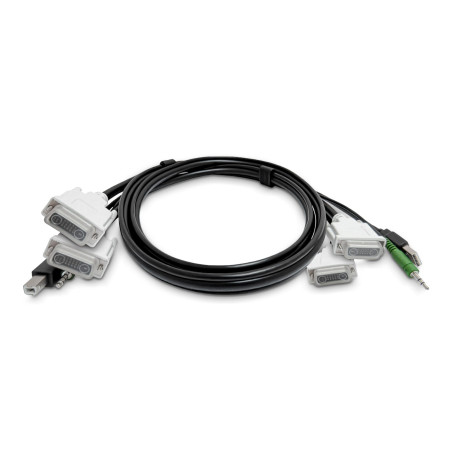 6ft Dual-DVI KVM Cable USB 2.0 TAA