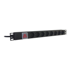 1 RU 8 socket AC strip