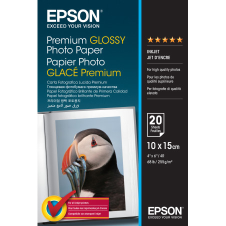 Paper/Premium Glossy 10x15cm 255gm2 20sh