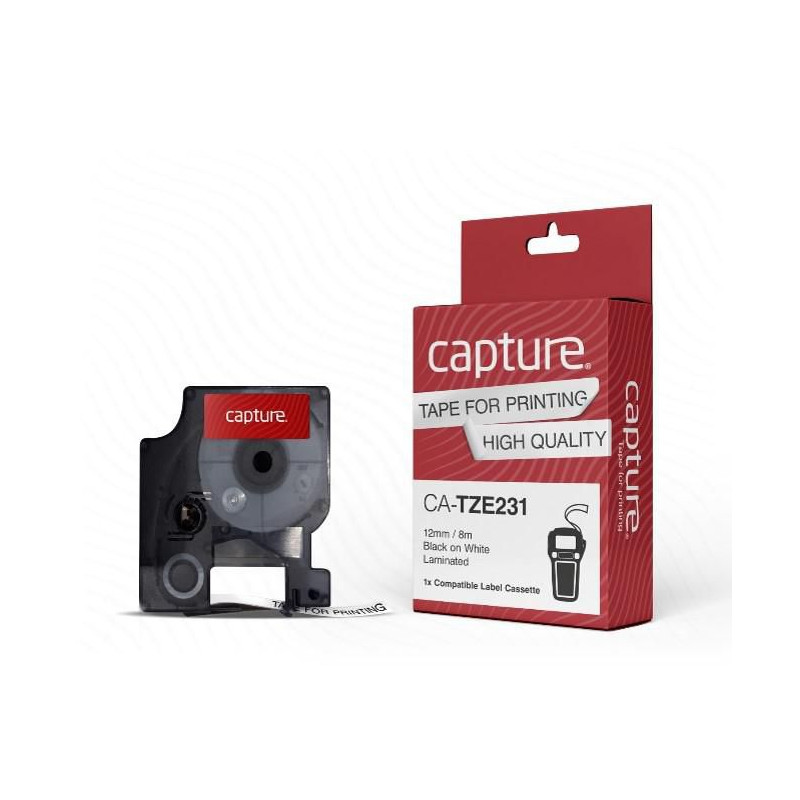 12mm x 3.0m White on Red