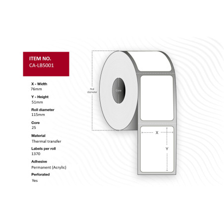 Label 76x51, Core 25, Thermal