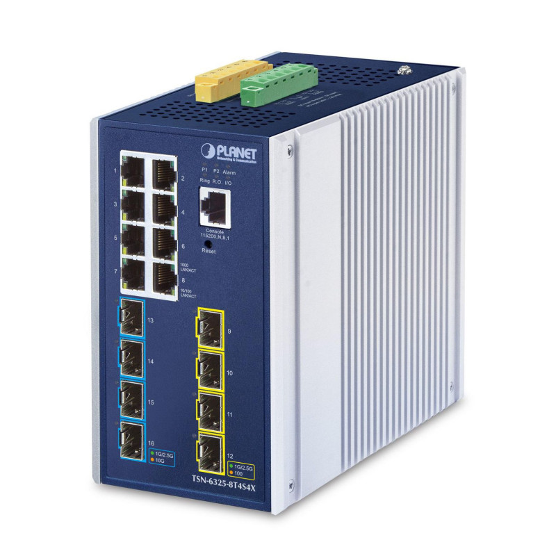 Planet TSN-6325-8T4S4X IP30 DIN-rail Industrial L3 8-Port 10 | APLIUM