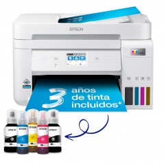 Epson EcoTank Impresora multifunción ET-4856 A4 con depósito de tinta, conexión Wi-Fi, Inyección de tinta, Impresión a color, 48