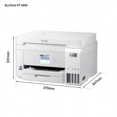 Epson EcoTank Impresora multifunción ET-4856 A4 con depósito de tinta, conexión Wi-Fi, Inyección de tinta, Impresión a color, 48