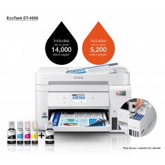 Epson EcoTank Impresora multifunción ET-4856 A4 con depósito de tinta, conexión Wi-Fi, Inyección de tinta, Impresión a color, 48