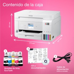 Epson EcoTank Impresora multifunción ET-4856 A4 con depósito de tinta, conexión Wi-Fi, Inyección de tinta, Impresión a color, 48