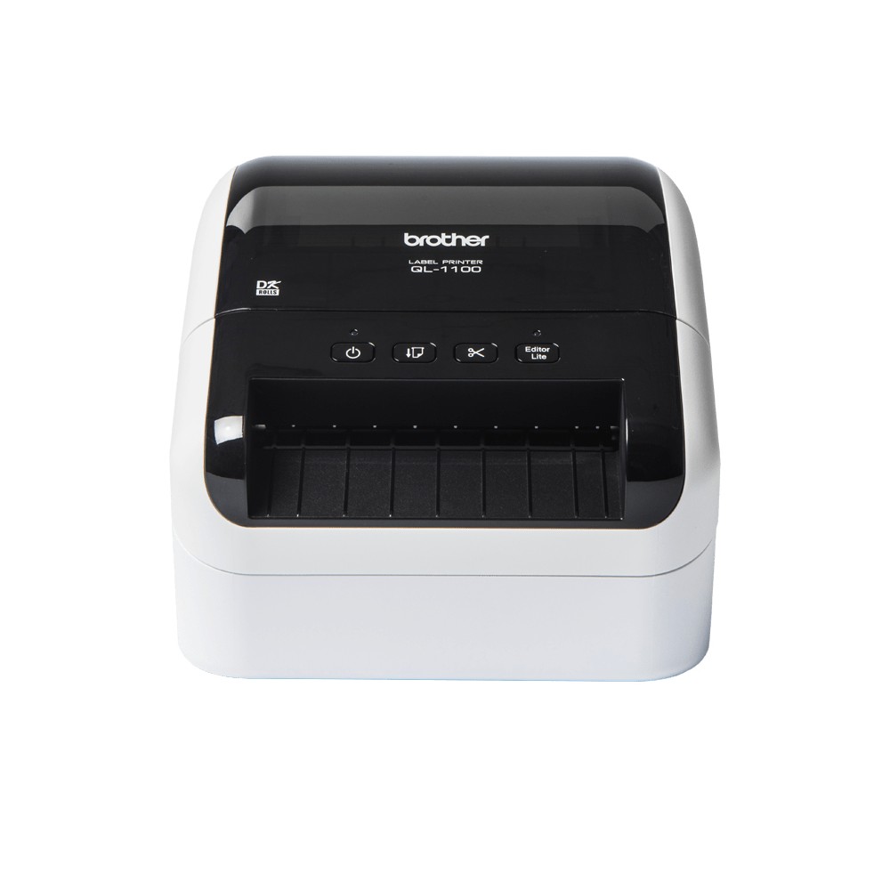 Brother QL-1100C, Térmica directa, 300 x 300 DPI, 110 mm/s, Alámbrico, Negro, Blanco