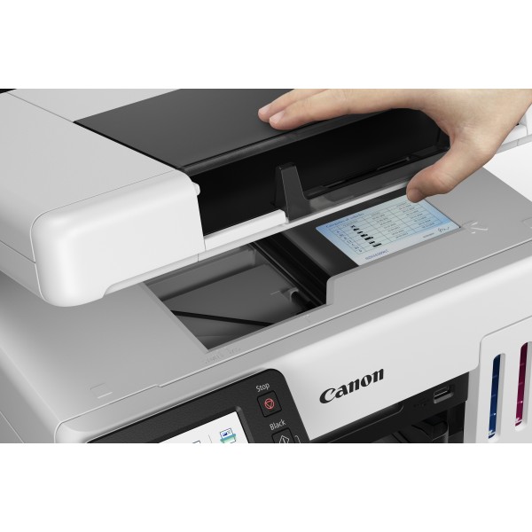 Canon MAXIFY GX6550, Inyección de tinta, Impresión a color, 600 x 1200 DPI, Copia a color, A4, Negro, Blanco