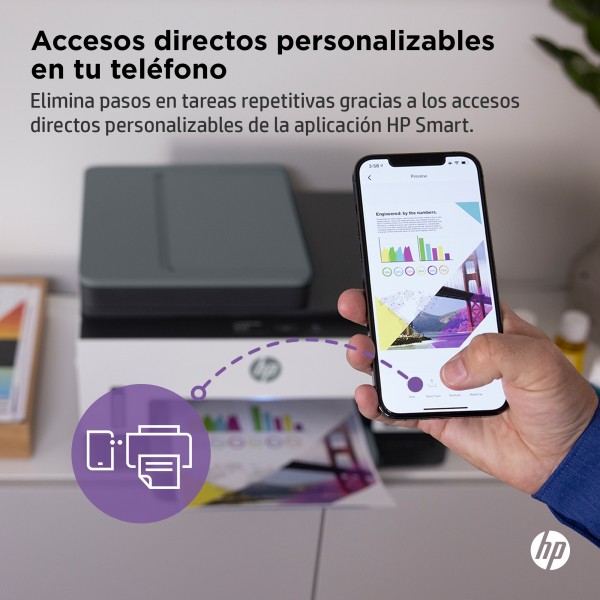 HP Smart Tank Impresora multifunción 7605, Inyección de tinta térmica, Impresión a color, 4800 x 1200 DPI, A4, Impresión directa