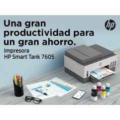 HP Smart Tank Impresora multifunción 7605, Inyección de tinta térmica, Impresión a color, 4800 x 1200 DPI, A4, Impresión directa