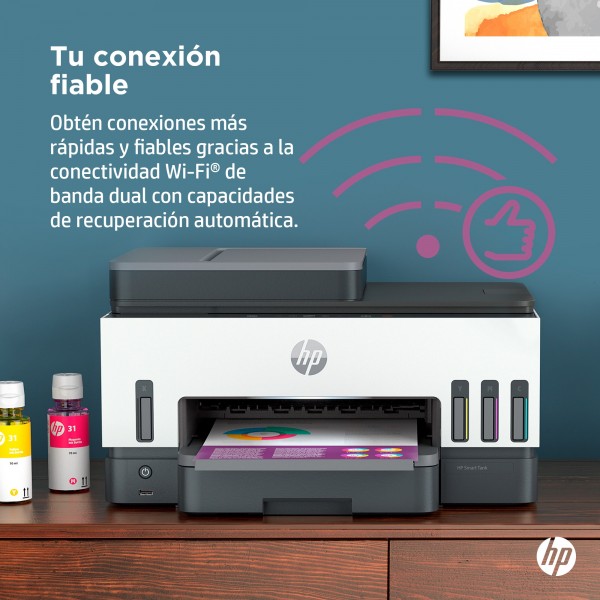 HP Smart Tank Impresora multifunción 7605, Inyección de tinta térmica, Impresión a color, 4800 x 1200 DPI, A4, Impresión directa