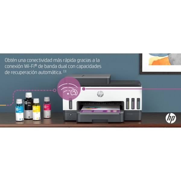 HP Smart Tank Impresora multifunción 7605, Inyección de tinta térmica, Impresión a color, 4800 x 1200 DPI, A4, Impresión directa