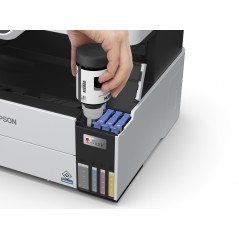 Epson EcoTank ET-5170, Inyección de tinta, Impresión a color, 4800 x 1200 DPI, A4, Impresión directa, Negro, Blanco