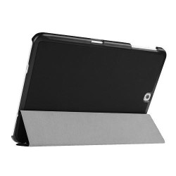 Tri-folded Leather Case Black