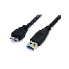 0.5m 1.5ft Black USB 3.0 Micro B Cable