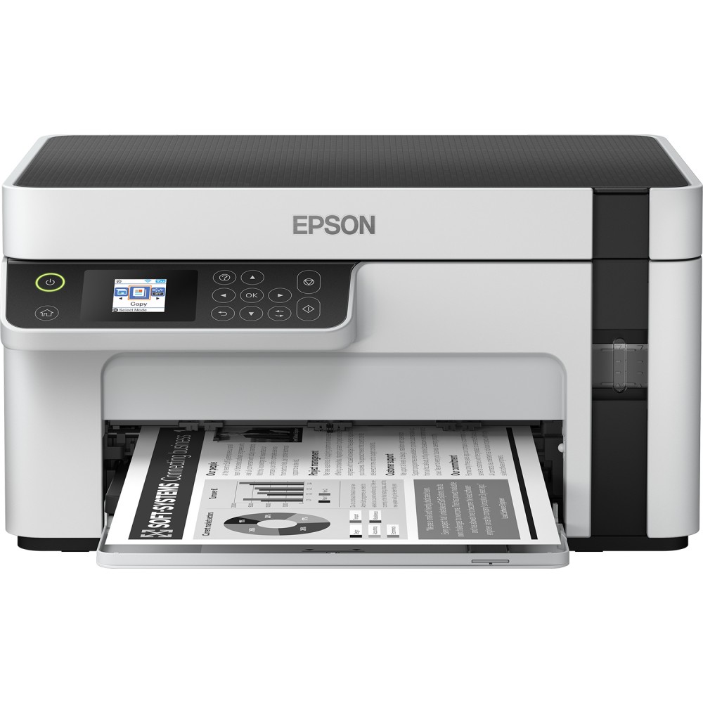 Epson EcoTank ET-M2120, Inyección de tinta, Impresión en blanco y negro, 1440 x 720 DPI, A4, Impresión directa, Negro, Blanco