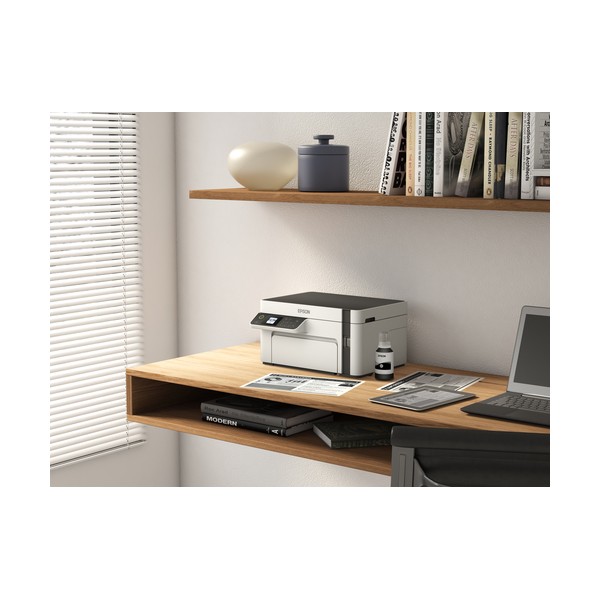 Epson EcoTank ET-M2120, Inyección de tinta, Impresión en blanco y negro, 1440 x 720 DPI, A4, Impresión directa, Negro, Blanco