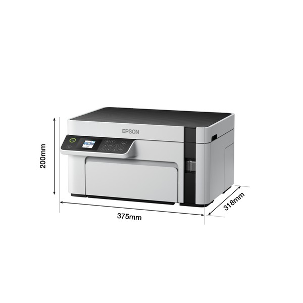 Epson EcoTank ET-M2120, Inyección de tinta, Impresión en blanco y negro, 1440 x 720 DPI, A4, Impresión directa, Negro, Blanco