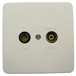 Wall outlet TV/Radio finish.