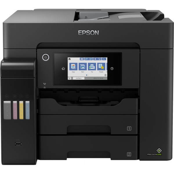 Epson EcoTank ET-5850, Inyección de tinta, Impresión a color, 4800 x 1200 DPI, A4, Impresión directa, Negro