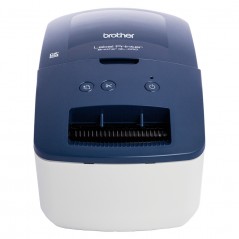 Brother QL-600B, DK, Térmica directa, 300 x 600 DPI, 71 mm/s, Alámbrico, Azul, Blanco