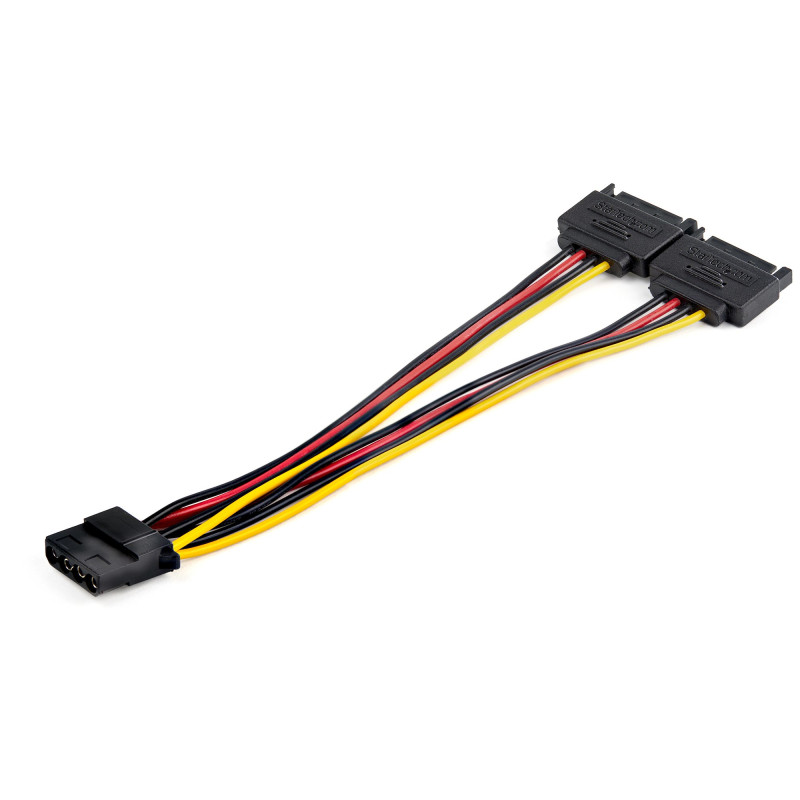 Dual SATA to LP4 Power Doubler Adapter