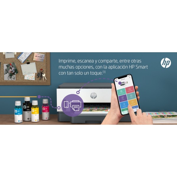 HP Smart Tank Impresora multifunción 7005, Inyección de tinta térmica, Impresión a color, 4800 x 1200 DPI, A4, Impresión directa