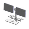 Wall mounted pole with dual